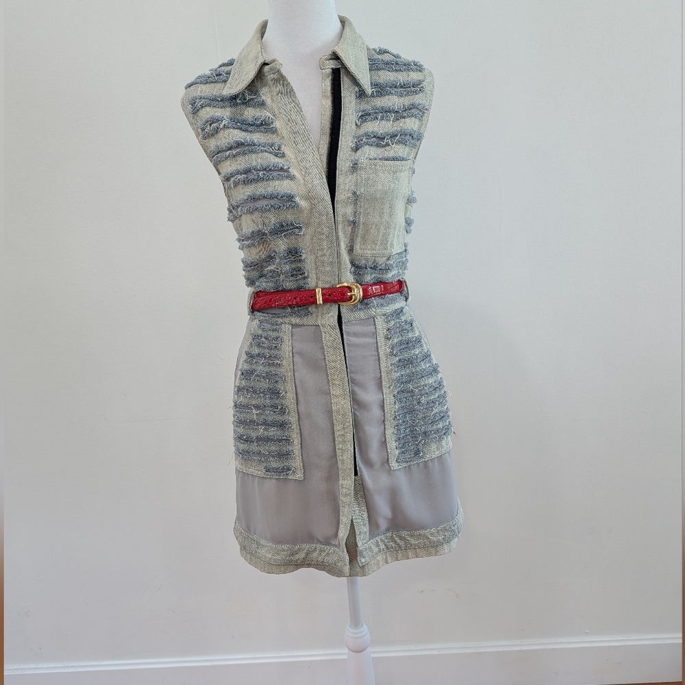 3.1 Phillip Lim Distressed Denim Mini Dress